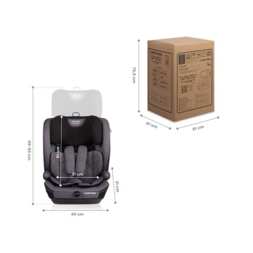 Autosedačka Vivo I Size, 76-150 - vínová