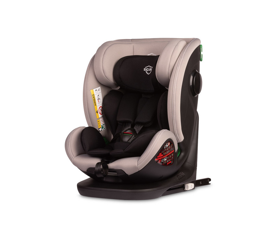 Dětská autosedačka Securo 40-150 cm, otočná, ISOFIX, i-Size, 40-150, světlé šedá