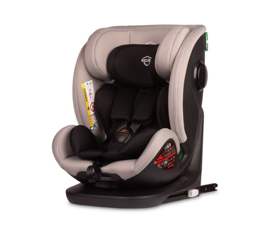 Dětská autosedačka Securo 40-150 cm, otočná, ISOFIX, i-Size, 40-150, světlé šedá