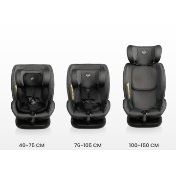 Dětská autosedačka Securo 40-150 cm, otočná, ISOFIX, i-Size, 40-150, červená