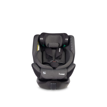 Autosedačka Lumi i-Size 40–150 cm, Isofix, 360°, růstová, od 0m+ do 12 let - tm. šedá