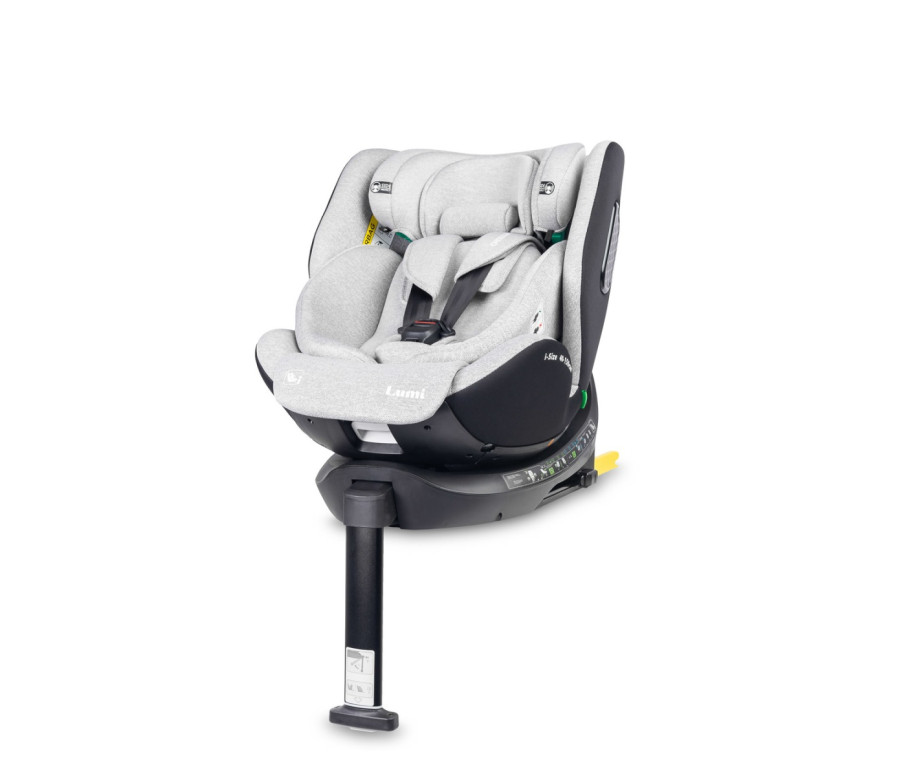 Autosedačka Lumi i-Size 40–150 cm, Isofix, 360°, růstová, od 0m+ do 12 let - sv. šedá