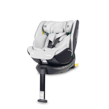 Autosedačka Lumi i-Size 40–150 cm, Isofix, 360°, růstová, od 0m+ do 12 let - sv. šedá