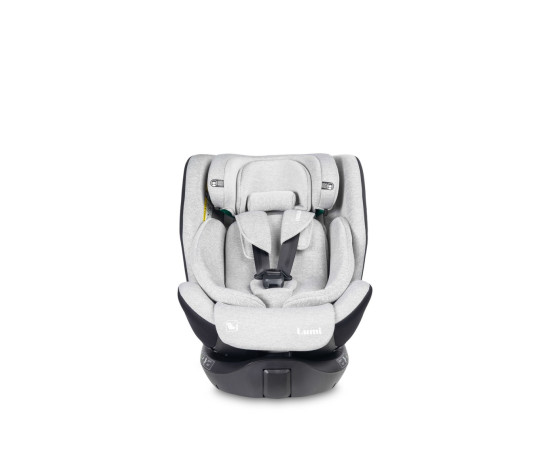 Autosedačka Lumi i-Size 40–150 cm, Isofix, 360°, růstová, od 0m+ do 12 let - sv. šedá