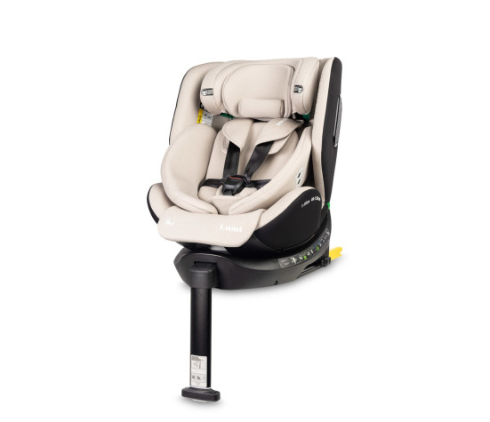 Autosedačka Lumi i-Size 40–150 cm, Isofix, 360°, růstová, od 0m+ do 12 let - béžová
