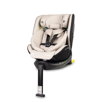 Autosedačka Lumi i-Size 40–150 cm, Isofix, 360°, růstová, od 0m+ do 12 let - béžová