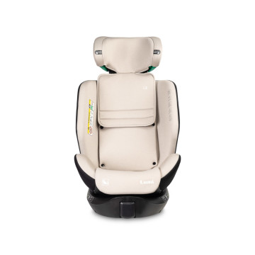 Autosedačka Lumi i-Size 40–150 cm, Isofix, 360°, růstová, od 0m+ do 12 let - béžová