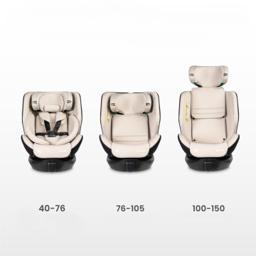 Autosedačka Lumi i-Size 40–150 cm, Isofix, 360°, růstová, od 0m+ do 12 let - béžová