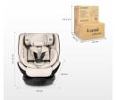 Autosedačka Lumi i-Size 40–150 cm, Isofix, 360°, růstová, od 0m+ do 12 let - béžová