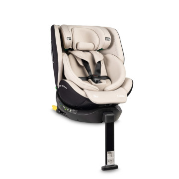Autosedačka Lumi i-Size 40–150 cm, Isofix, 360°, růstová, od 0m+ do 12 let - béžová