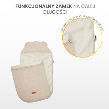 Fusak 3v1, beránkový - tm. béžový