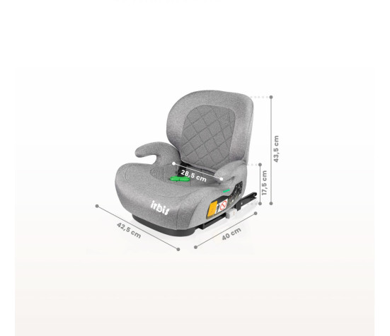 Podsedák, autosedačka Irbis i-Size 125–150 cm s ISOFIX – béžová