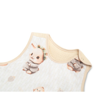 Spací vak mušelín, bavlna, Bunny, 80x50cm, M - béžový