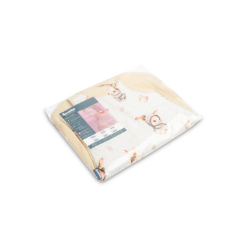 Spací vak mušelín, bavlna, Bunny, 80x50cm, M - béžový