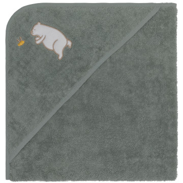 Fillikid Osuška s kapucí bear green 75x75 cm