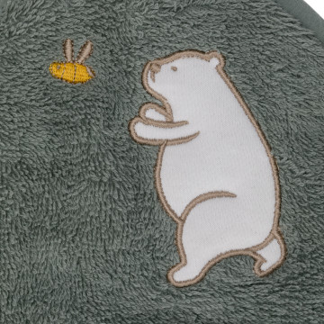 Fillikid Osuška s kapucí bear green 75x75 cm