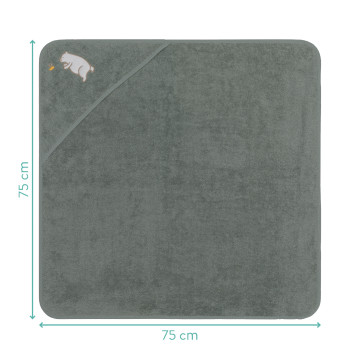 Fillikid Osuška s kapucí bear green 75x75 cm