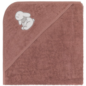 Fillikid Osuška s kapucí rabbit pink 75x75 cm