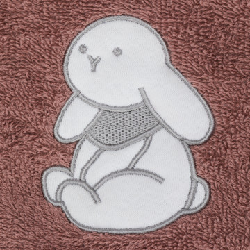 Fillikid Osuška s kapucí rabbit pink 75x75 cm