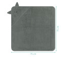 Fillikid Osuška s kapucí animal cat green 75x75cm