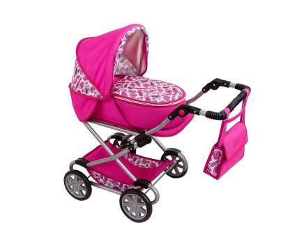 Dětský kočárek pro panenky 2v1 New Baby Monika růžový