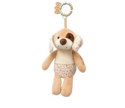 Plyšová hračka Baby Mix pejsek hnědý