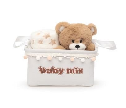 Dárková sada hnědý medvídek s dečkou Baby Mix