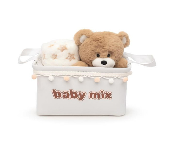 Dárková sada hnědý medvídek s dečkou Baby Mix