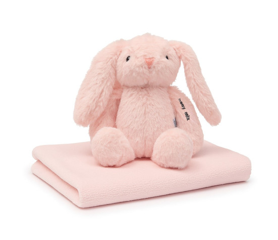 Dárková sada plyšák a župánek Baby Mix plyšový králíček