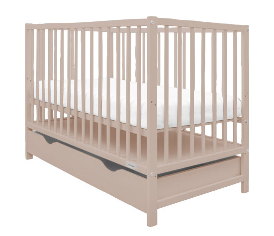 Dětská postýlka se šuplíkem New Baby BASIC kašmírová