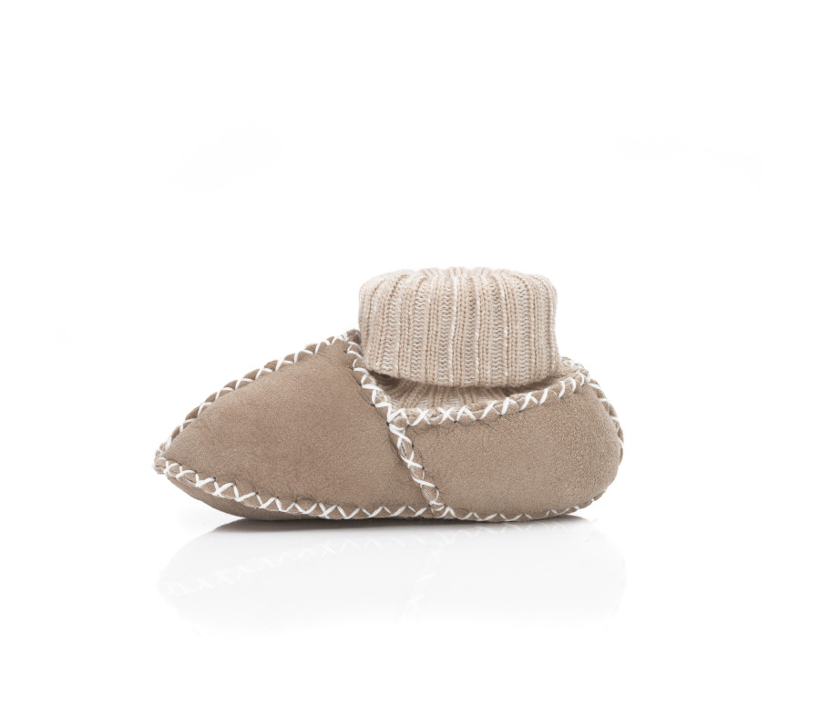 Fillikid Dětské capáčky z jehněčí kožešiny nature vel. 17/18