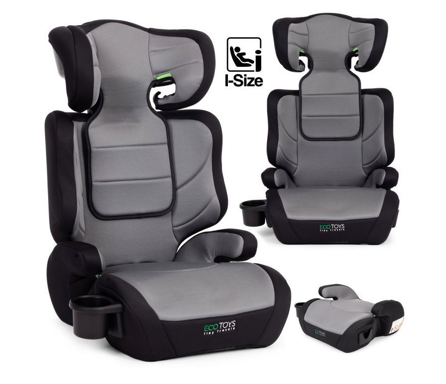 Dětská autosedačka 2v1 – podsedák i-Size, s držákem na nápoje, 100–150 cm