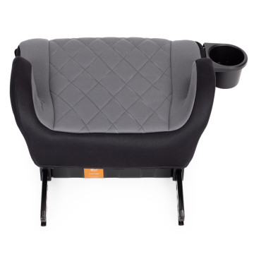 Dětský podsedák do auta ISOFIX i-Size s držákem na nápoje, pro výšku 125–150 cm, šedý