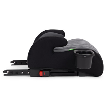 Dětský podsedák do auta ISOFIX i-Size s držákem na nápoje, pro výšku 125–150 cm, šedý