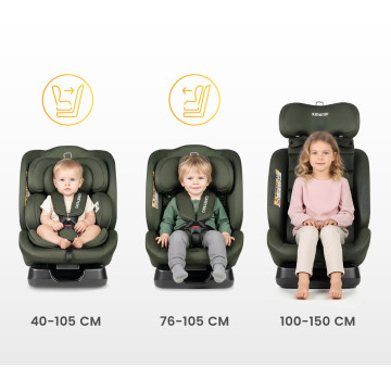 Dětská autosedačka Mundi i-Size, černá, 40–150 cm