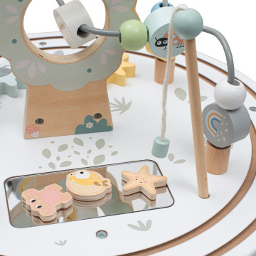 Dřevěný multifunkční stoleček Montessori Baby Mix