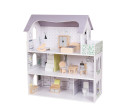 Dřevěný domeček pro panenky s nábytkem Rose Montessori Baby Mix