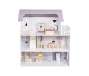 Dřevěný domeček pro panenky s nábytkem Rose Montessori Baby Mix