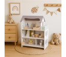 Dřevěný domeček pro panenky s nábytkem Rose Montessori Baby Mix