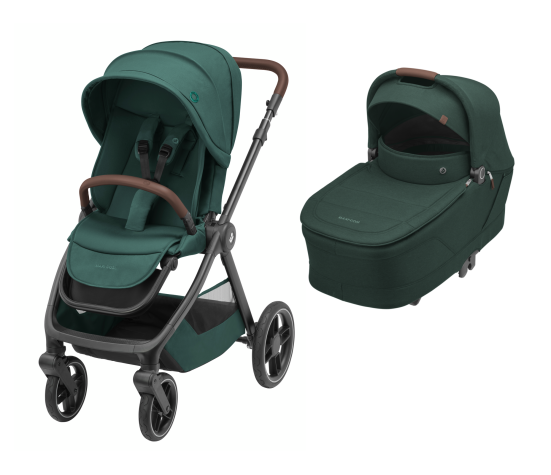 Oxford kočárek Essential Green + korbička Sense Twillic Green