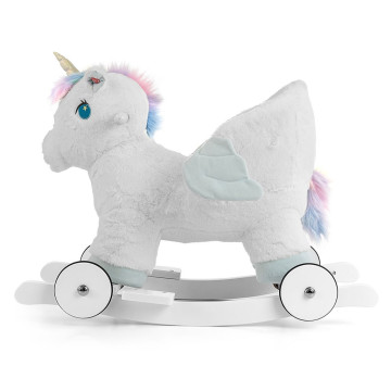 Houpací koník s melodií a kolečky Milly Mally Polly Jednorožec