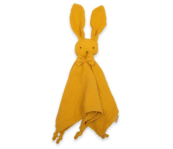 Mušelínová dárková sada pro děti New Baby mustard