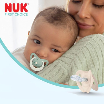 Dudlík NUK First Choice Night 0-6m 2 ks Hippo/Koala, Zelená 0-6 m