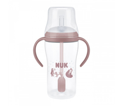 Kojenecká láhev NUK Perfect Match na učení s brčkem BEAR 260 ml