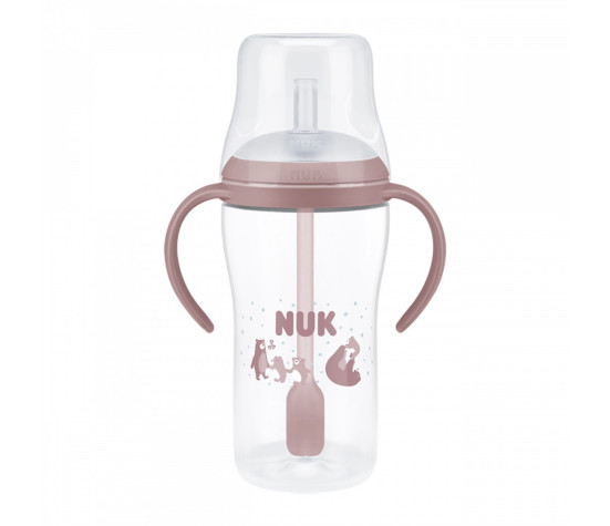 Kojenecká láhev NUK Perfect Match na učení s brčkem BEAR 260 ml
