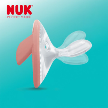 Dudlík NUK Perfect Match 0-6m 2 ks beige/red, Béžová 0-6 m