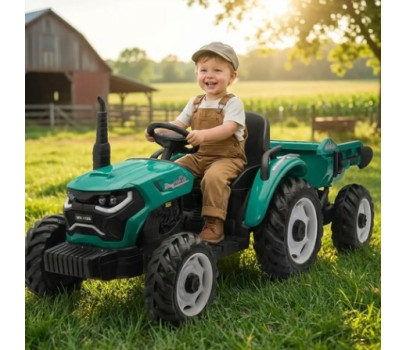 Dětský elektrický traktor HUGE Baby Mix zelený