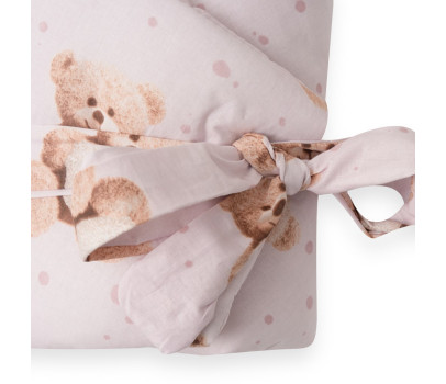 Dětská zavinovačka New Baby Love Teddy bear 80x80 cm pink