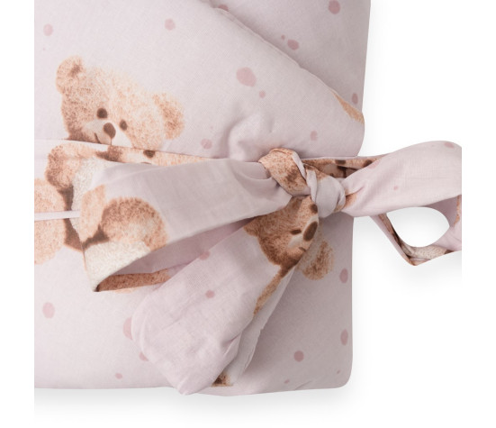 Dětská zavinovačka New Baby Love Teddy bear 80x80 cm pink