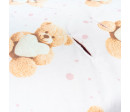 Zateplená zavinovačka do autosedačky New Baby Love Teddy Bear pink, Růžová